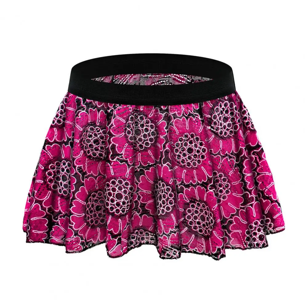 

Sexy Men Lace Hollow Lingerie Skirt Man Vintage Floral Printed Clubwear Panties Underwear Underpants Briefs Male Inmitate