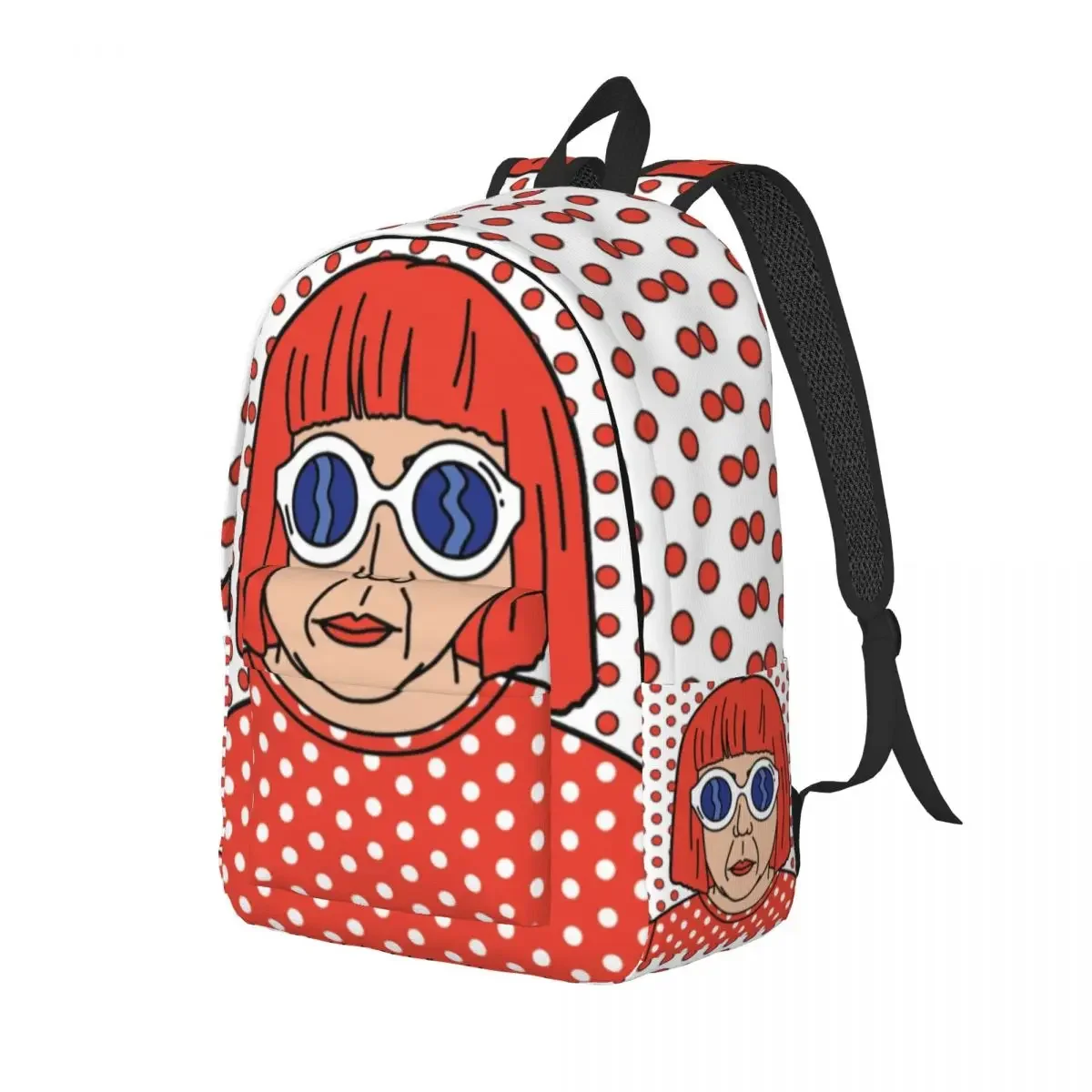 3D Printing Yayoi Kusama Beautiful Canvas Backpack for Girls Boys Abstract Art Dots College School Travel Bags Men Women Bookbag