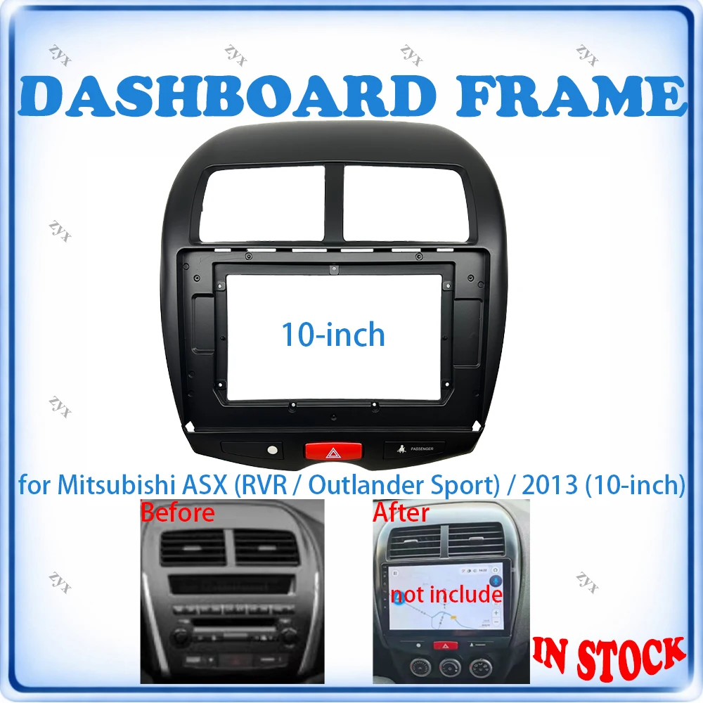 Car Radio Fascia Frame For Mitsubishi ASX PVR Outlander Sport 2013 10 inch With Canbus Decoder & Wiring Harness Car Accessories