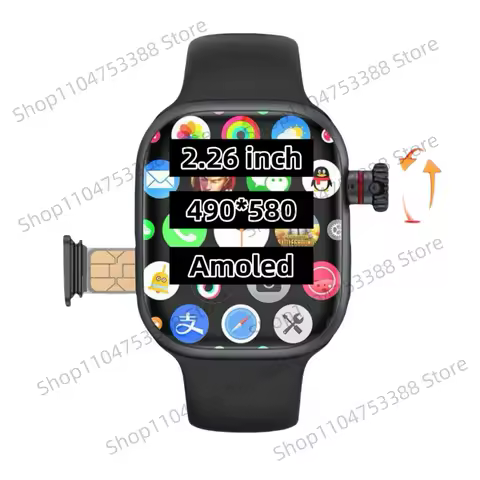 CD99 watch X 5G smartwatch 2.29inch AMOLED 5G LTE smart watch with 180 ° rotary camera GPS WiFi SIM card slot health monitoring