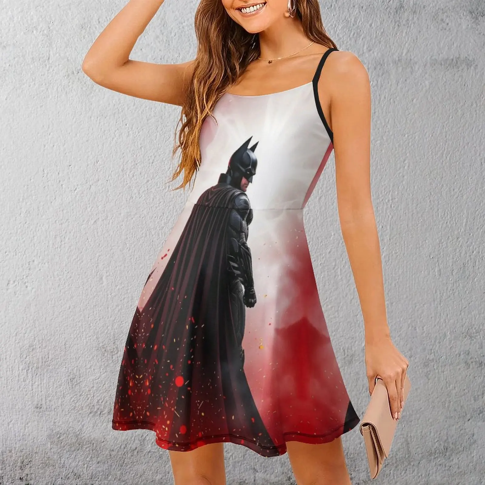

Сексуальное женское платье на бретельках The Bats Batty The Dark Knight с накидкой Gotham's Guardian (281), забавная новинка, клубное женское платье Suspe