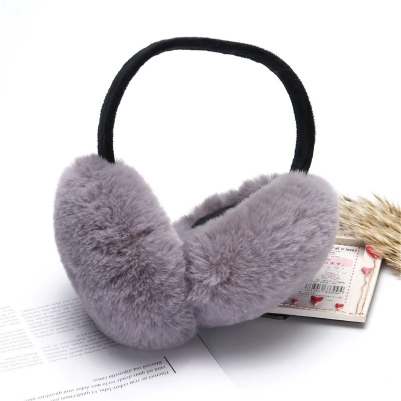 Winter Ear Warmers Behind-the-Head Adjustable Earmuffs Ear Warm Protector Thicken Plush Earmuff Ear Cover