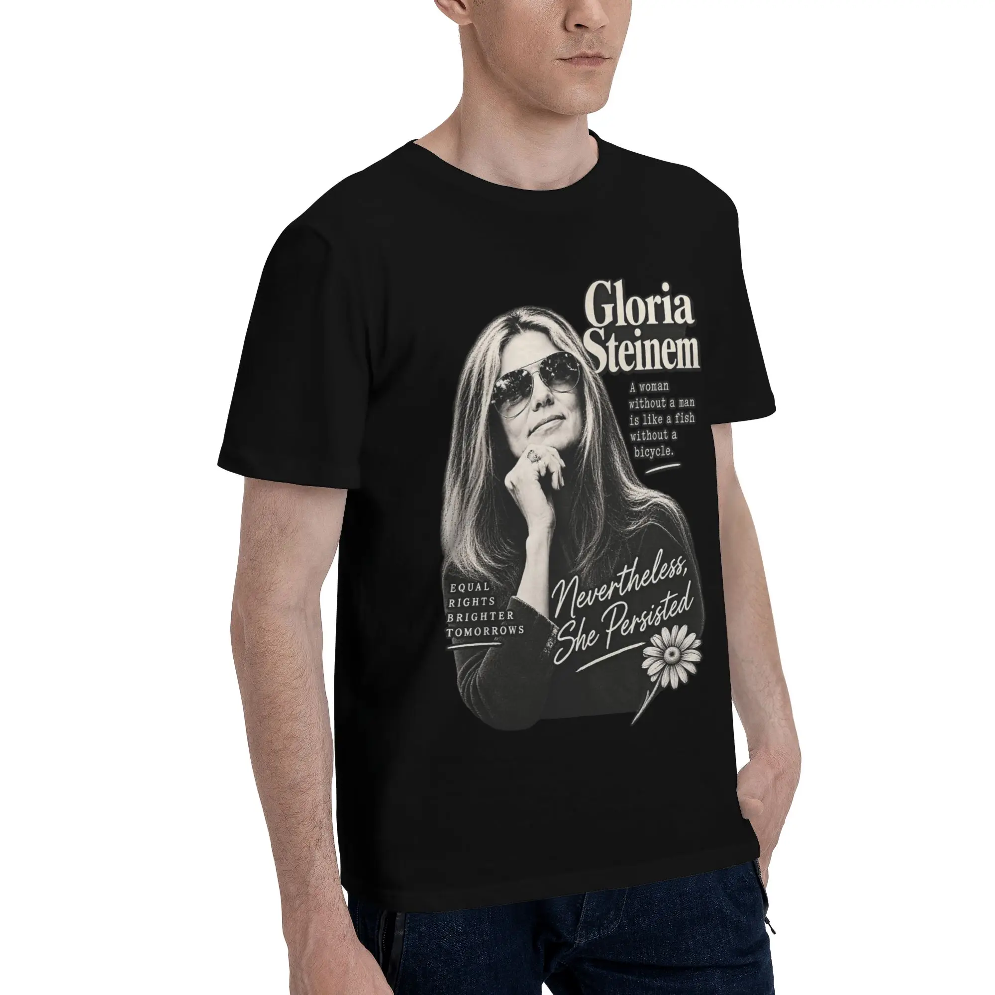 RIP Gloria Steinem  Merch Men Women T Shirt Pure Cotton Tee Graphic Printed  T-shirt Clothing
