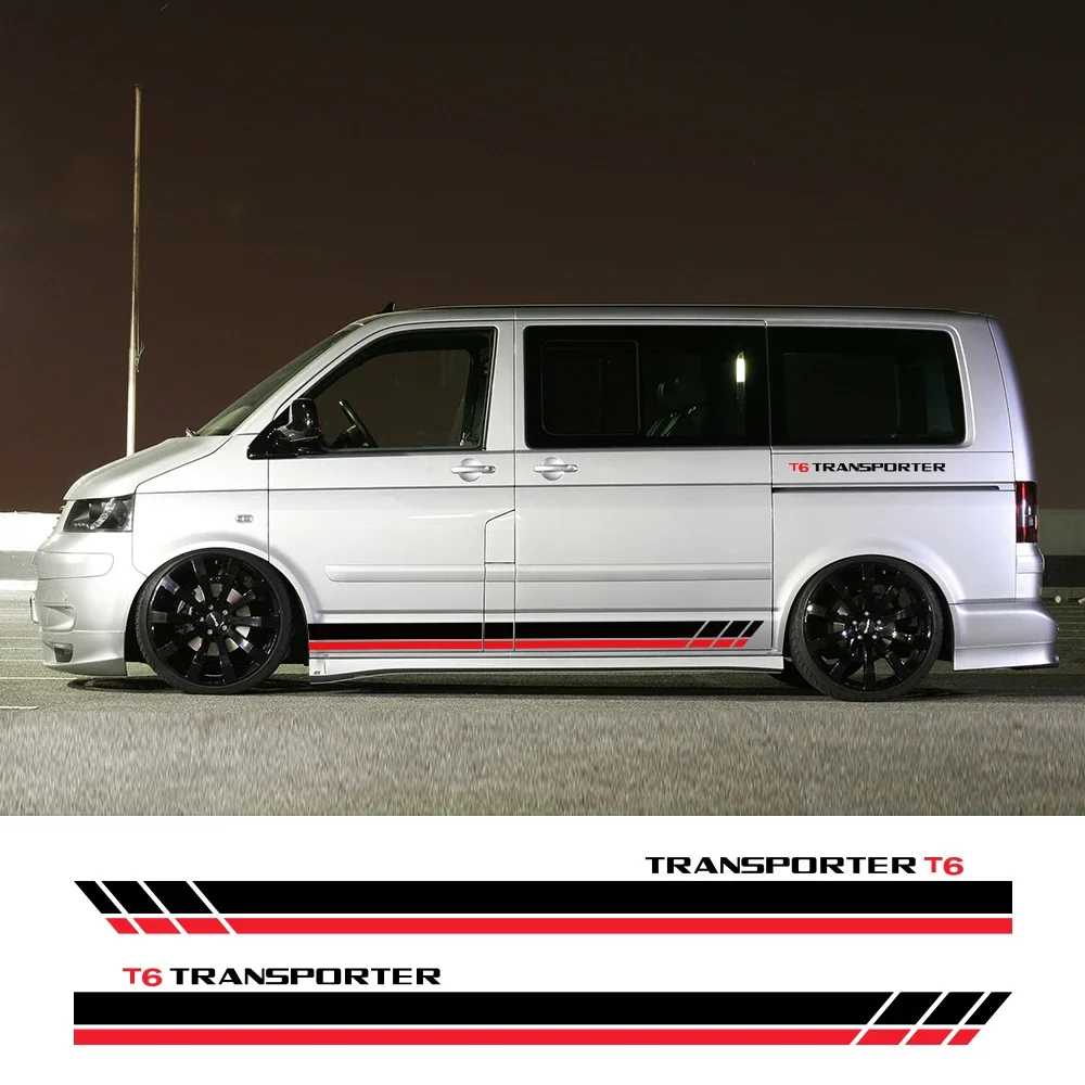 

Car Door Side Stickers For Volkswagen VW Transporter T6 4Motion Camper Van Graphics Stripes Sport Decor Decals Auto Accessories