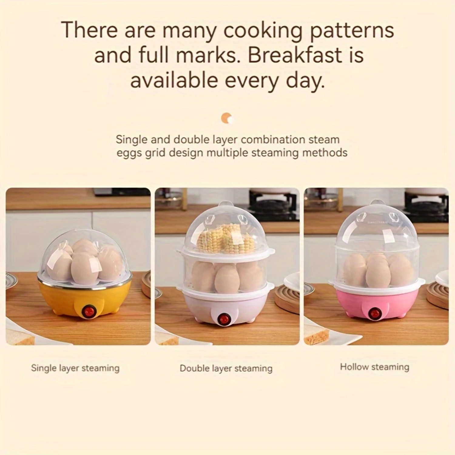 Multifuncional Automatic Egg Steamer, Faça o pequeno-almoço mais fácil, Faça