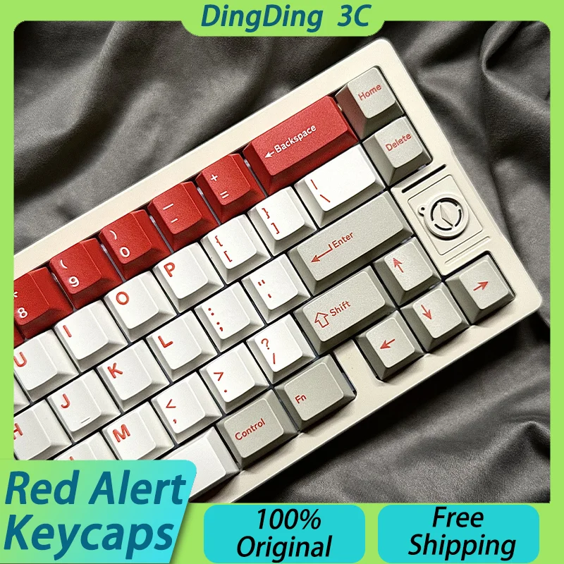 

GMK Red Alert Keycap PBT Thermal Dye Sublimation Cherry Keycaps English Korean Russian Radical Complete Set DIY Keyboard Custom