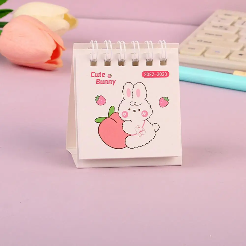 Mini Desk Calendar  Long Lasting 2023 Household Cartoon Mini Desk Calendar  Smooth Page Turning Desktop Calendar