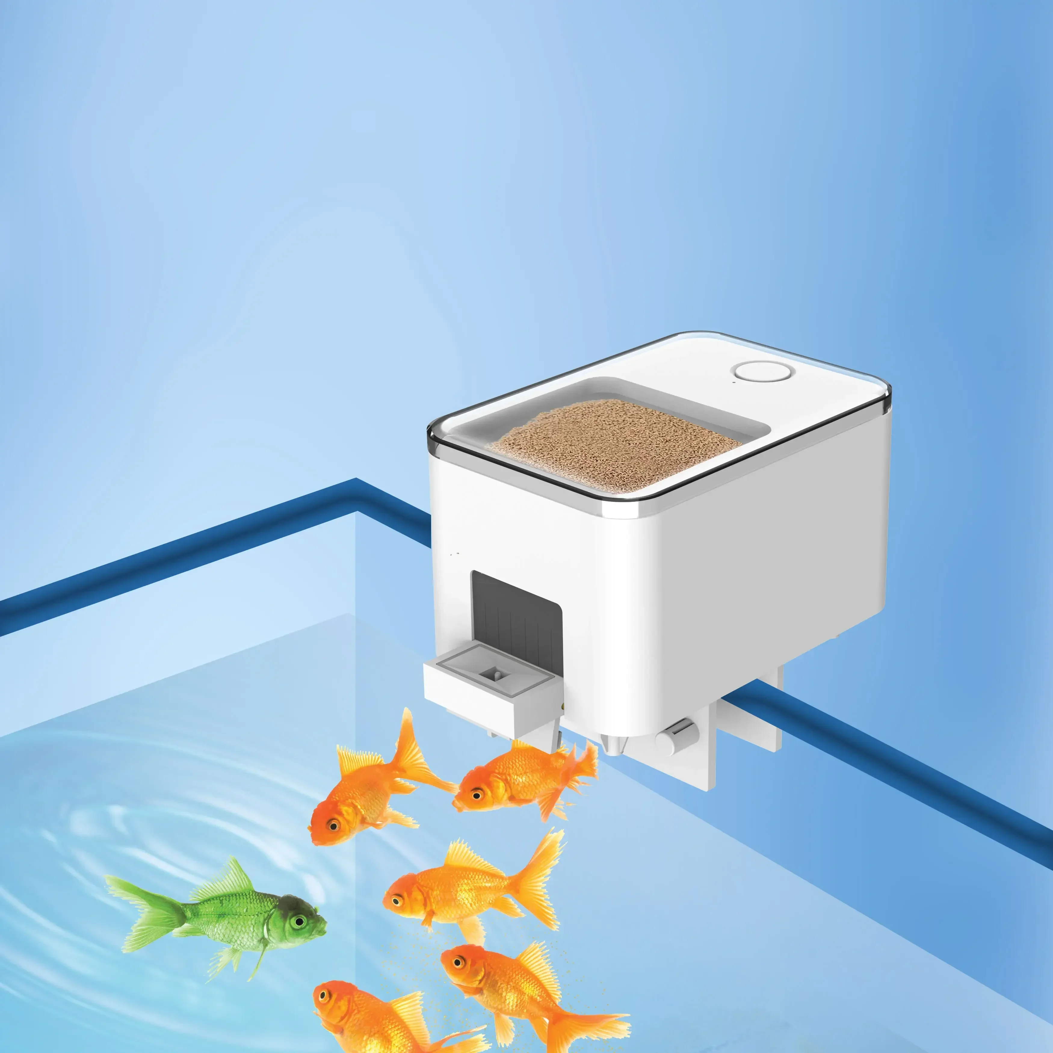 Best Selling Quality Automatic Fish Feeder Series WP8621 with Anti-clogging Design and Food Intake Control tool