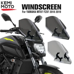 For YAMAHA MT07 2018 2019 2020 Motorcycle Windscreen Windshield MT-07 FZ-07 MT 07 Parabris Motorcycle Accessories Wind Deflector