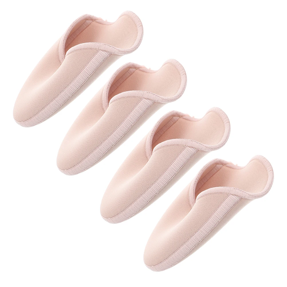 

4pcs Toe Forefoot Pads Lightweight Knitted Fabric Anti Slip Shoe Grips for Ballet Dance Reusable Foot Protection Soft Cushion