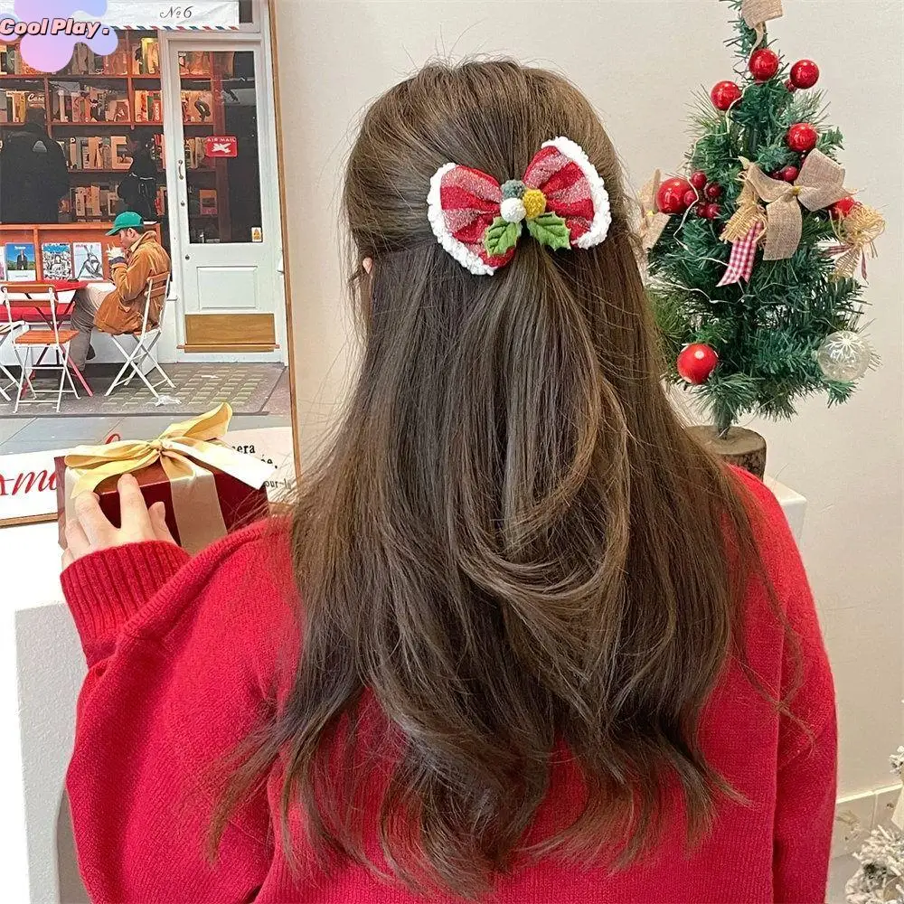 Hiasan Natal Jepit Rambut Natal Bintang Payet Topi Natal Headband Kepingan Salju Hadiah Anak-anak Jepit Rambut Tanduk Rusa untuk Anak Perempuan