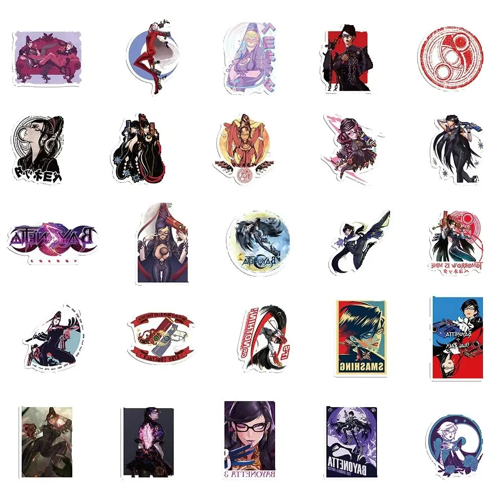 50 stks Bayonetta 3 persoonlijkheid waterdichte stickers speelgoed decoratieve notebook cadeau ipad Guitarpvcsticker
