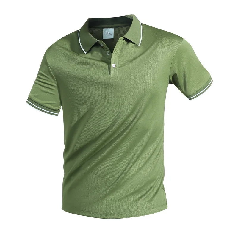 

Men Summer New Plus Size Polo Shirt Men Quick Dry Lapel Polo Shirts Men Breathable Lightweight Casual Sports Short Sleeve Tees