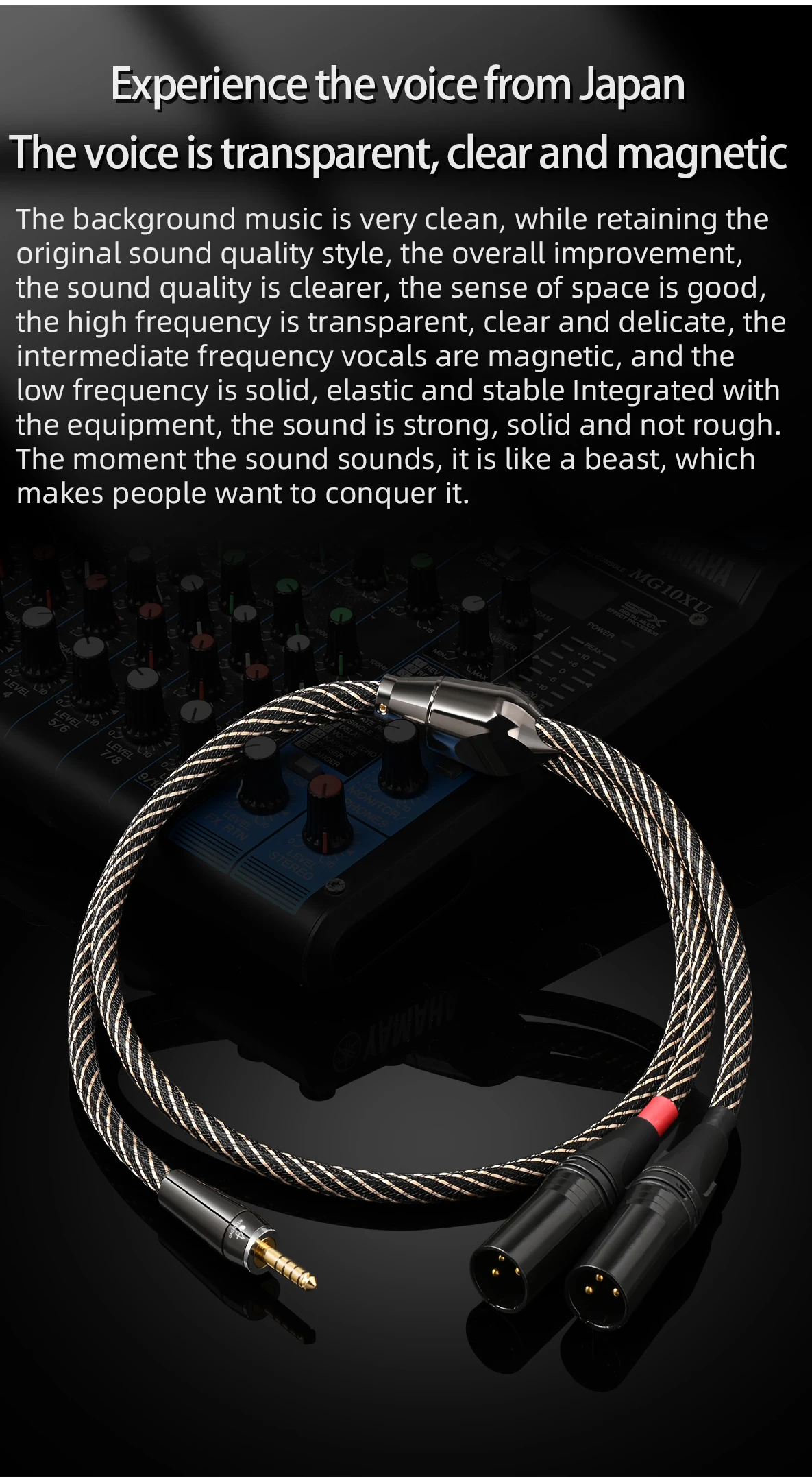 HiFi Audio 4,4 mm auf XLR-Kabel Hi-End 6N OFC symmetrische 4,4 mm Klinke auf 2XLR männlich oder weiblich Adapter Y-Splitter-Kabel für Mixer-Player – Detail 3