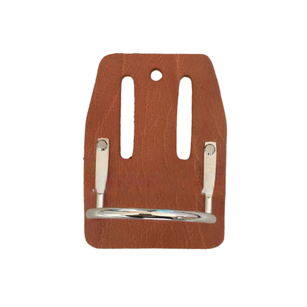 Heavy Duty Leather Hammer Loop For Tool Belts With Reinforced Steel Ring For Carpenters And Contractors Secure Grip For Gloves
