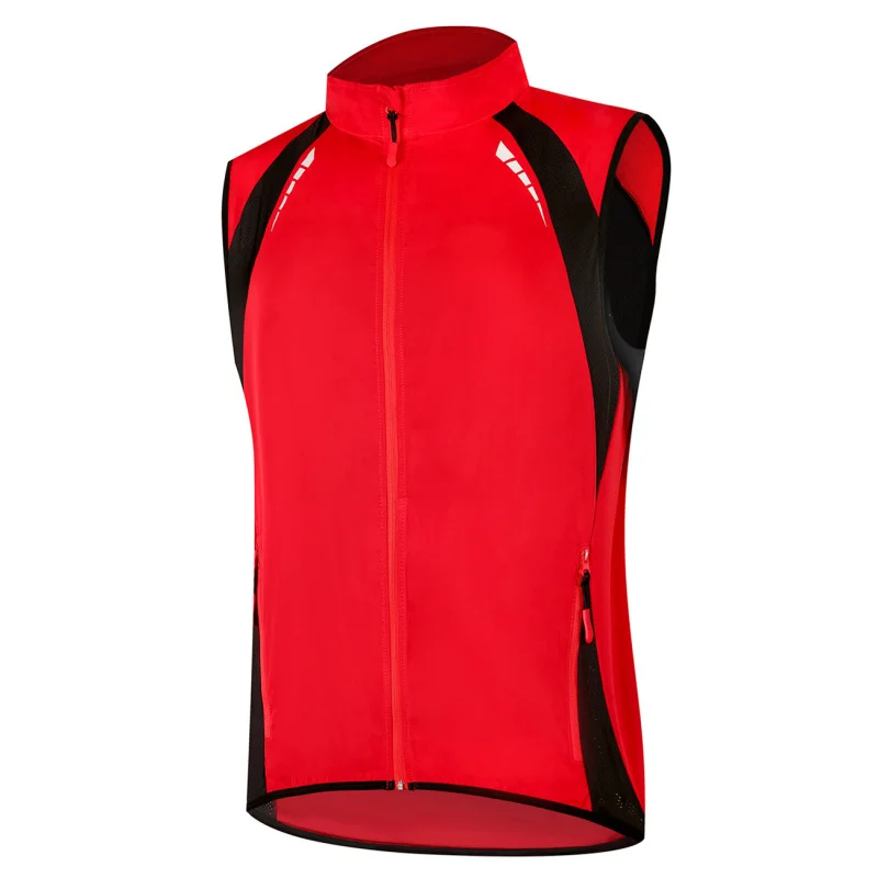 Cross-border Men's Windproof Rainproof Breathable Cycling Jersey Sleeveless Running Sports Vest Gilet # 19- B8