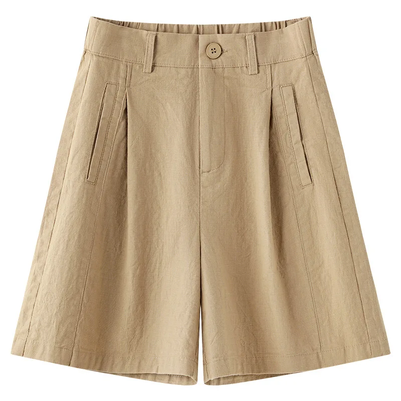شورت صيفي رقيق كاجوال للنساء، شورت مرن بسيط للتخسيس مريح ومتعدد الاستخدامات بأربعة أرباع #5
