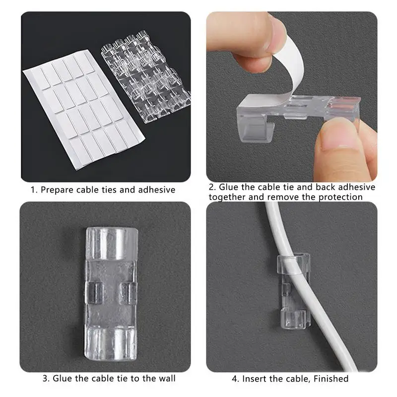 Kabel organisator für Schreibtisch 20 Stück selbst klebende Kabel clips Kabel organisator Platz sparer Firma Kabel management clips Draht manager für