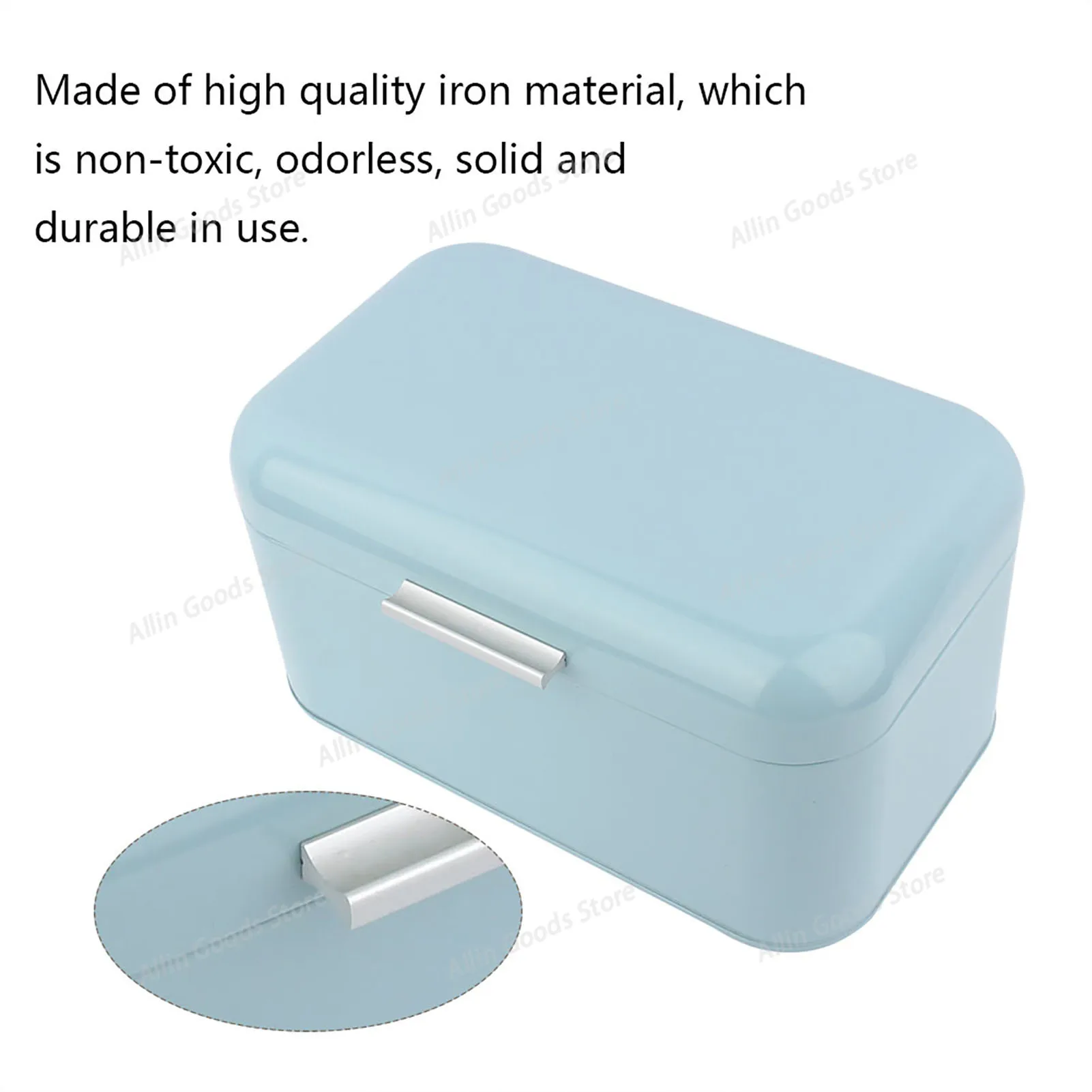 Iron Bread Storage Keeper Solid Metal Food Holding Caddy Household Kitchen Countertop Organizer