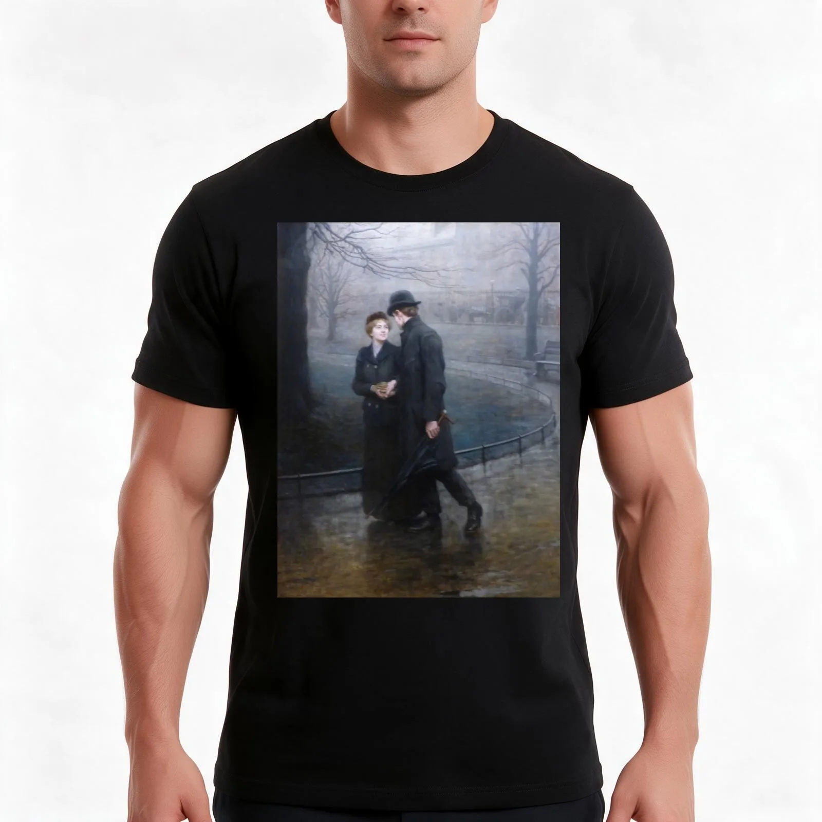 Briton Riviere's Garden of Eden T-Shirt, Summer Casual Cotton Tee, Oversized Streetwear Tops, Vintage Graphic Print, 100% Cotton
