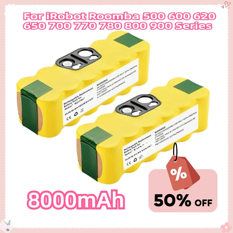 For iRobot Roomba 500 600 620 650 700 770 780 800 900 Series Vacuum Cleaners  Rechargeable Battery