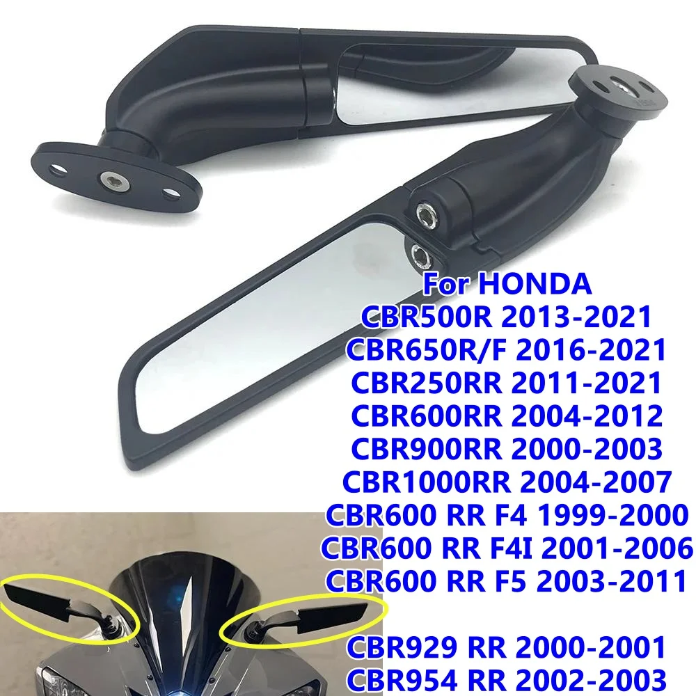 Motorcycle Adjustable Rotating Rearview Mirror For HONDA CBR500R 650R/F 250RR 600RR 900RR 1000RR 600 RR F4 F4I  F5 929 954 RR