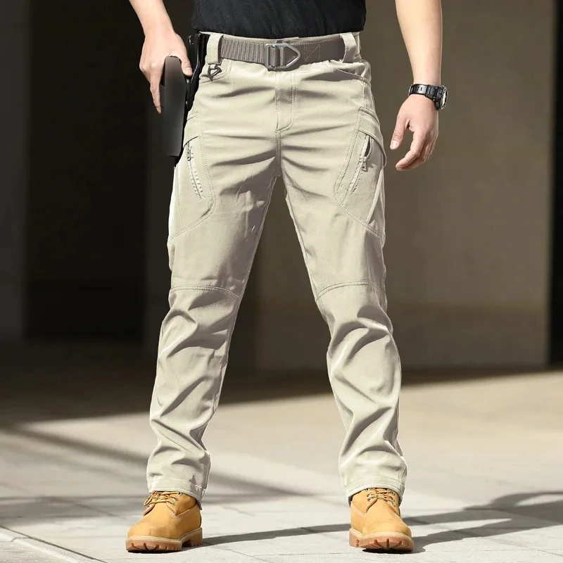 2025 Men's Anti-scratch Tactical Pants Elasticity Hiking Trousers Men Waterproof Hunting Fishing Camping Pants Wear-resistant