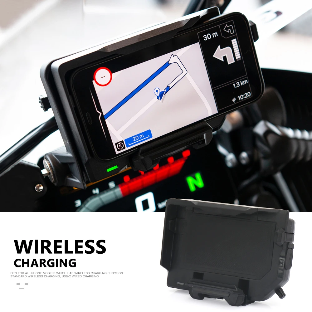 

Motorcycle For BMW All S1000RR S1000XR F900XR F900R C400X C400GT R1250RT R1250RS Wireless Charging Phone Navigation Bracket Base