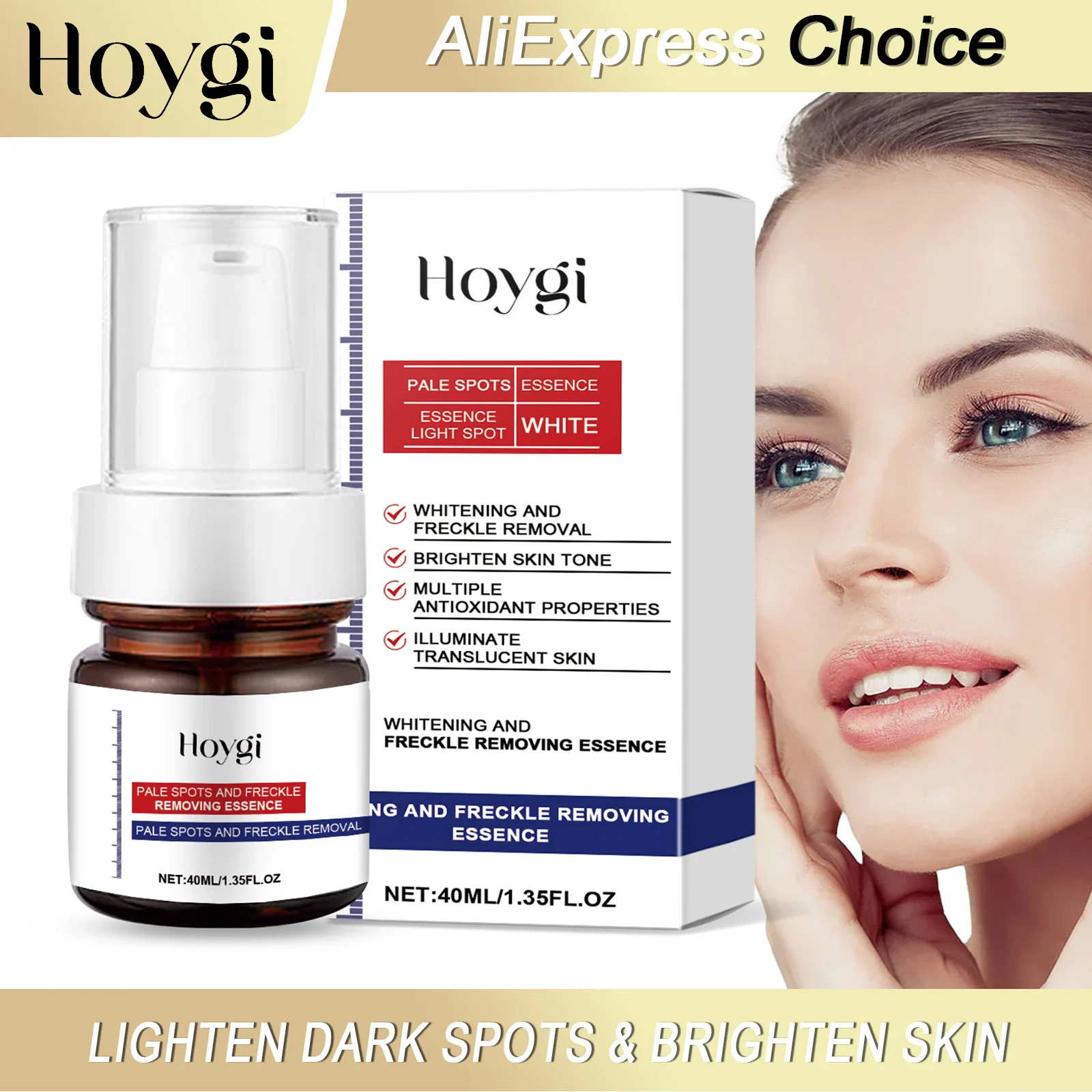 HOYGI-suero en crema con vitamina C, blanqueador, brillo del tono de la piel, aclara las manchas oscuras, reparación del melasma, hidratante, absorbente rápido, cuidado de la piel
