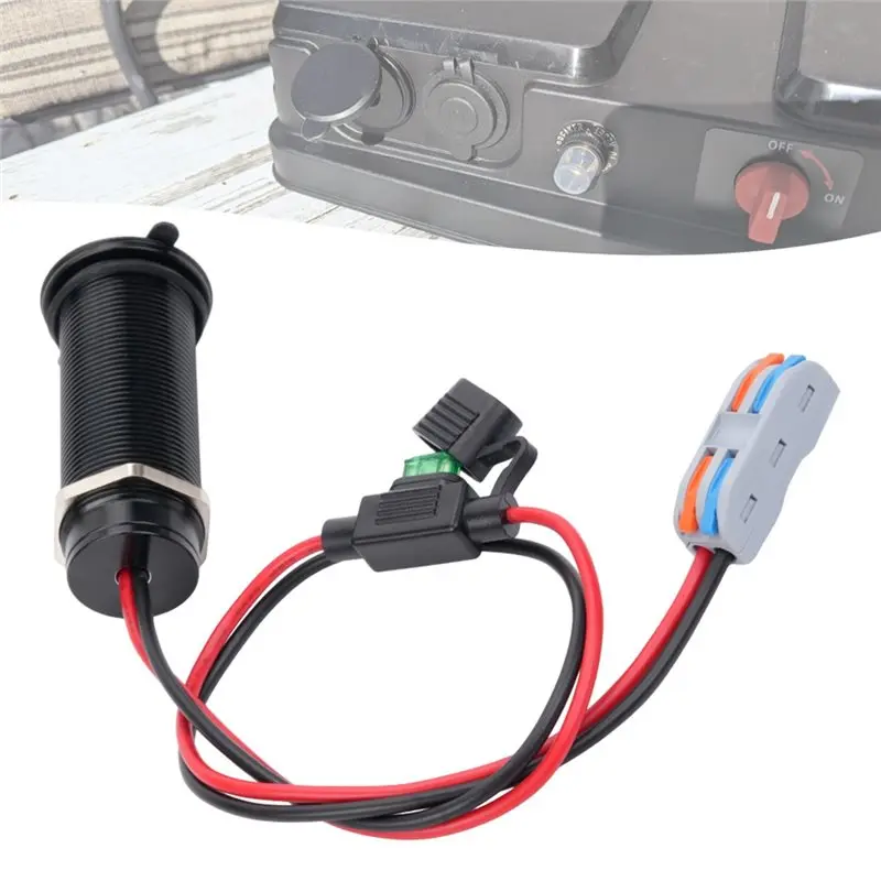 A03Z-12V 24V To 30V Step- Up Power Converter Embedded Socket Power Adapter With Fuse Harness For Star Mini RV Caravan