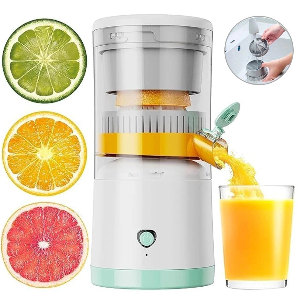 Spremiagrumi elettrico, spremiagrumi per arance, spremiagrumi portatile e compatto, ideale per limoni, lime e pompelmi, facile da pulire.