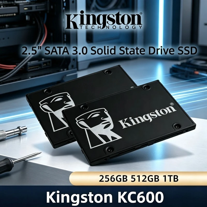Kingston KC600 SSD 2.5 Inch 512GB 1TB 2TB Protable Internal Solid State Drive  SATA 3 HDD Hard Disk HD SSD Desktop Laptop PC