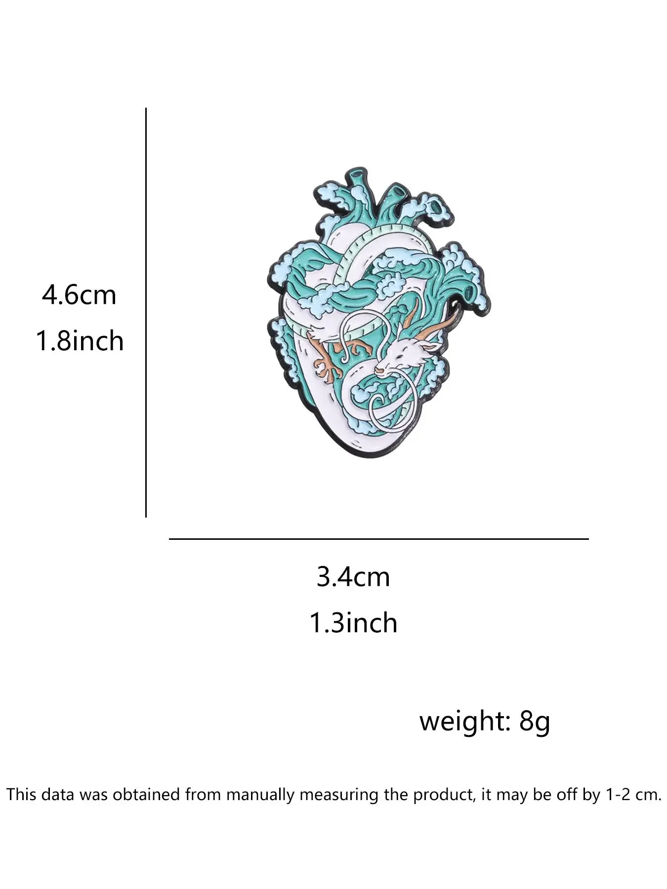 Creative Heart Shaped Dragon Pattern Brooch Clip, Fashion Alloy Badge for Daily Clothing Decor, Trendy All-match & Exquisite Brooch for Birthday Gift, Fashion Accessory, Alloy Brooch Pin