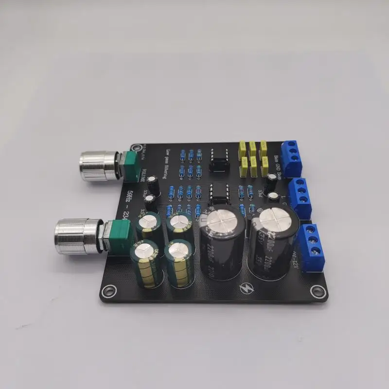 Low pass filter with continuous adjustable AC12V dual chip NE5532 for subwoofer frequency division