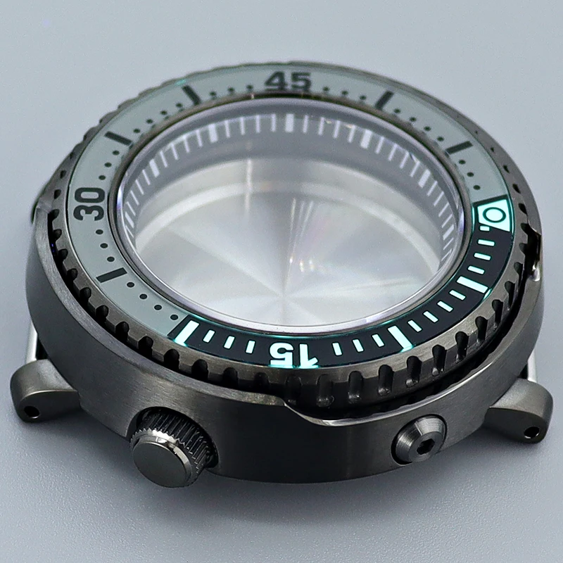 43mm Thunfisch konserven c3 leuchtendes Uhrengehäuse passend für seiko nh34 nh35 nh36/38 Uhrwerk 20atm wasserdichtes Männer tauchen ersetzen Gehäuse
