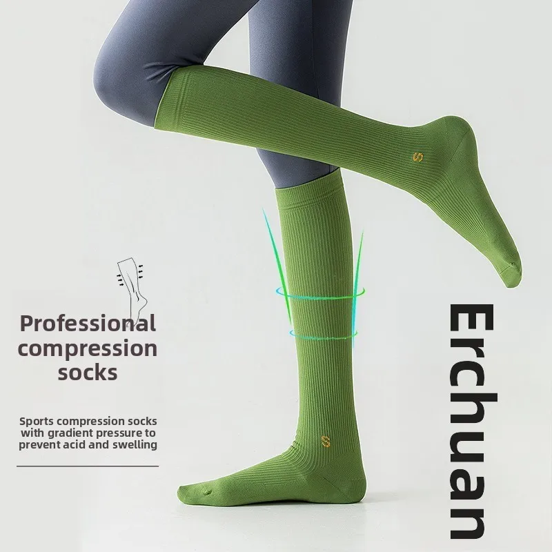 جوارب ضغط جديدة لتشغيل جوارب اليوغا الرياضية طويلة غير قابلة للانزلاق وقابلة للتنفس #1