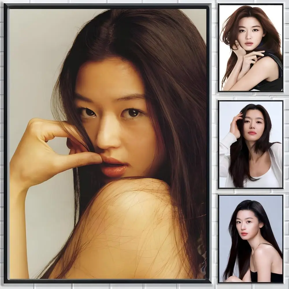 Actor Jun Ji Hyun Poster Classic Poster HD Art Sticky Wall Waterproof Home Living Room Bedroom  Aesthetic Decoration
