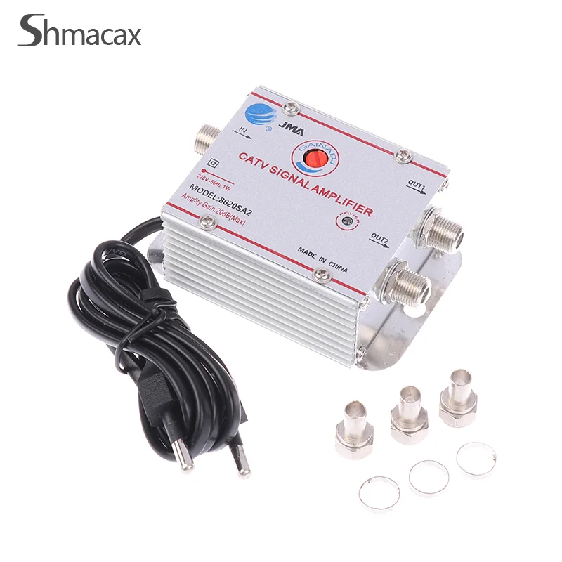 8620SA2 1-input 2-output Terrestrial Cable Digital TV Analog Signal Booster Amplifier