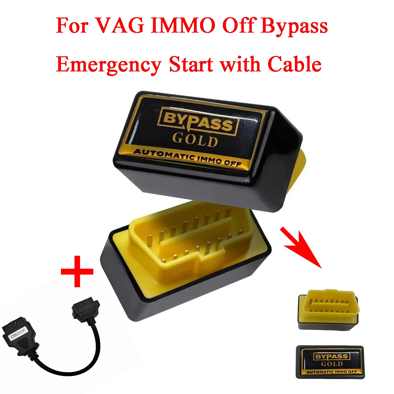 

2025 For VAG IMMO Off Bypass Emergency Start Device With Cable OBD2 Car Diagnostic Repair Essential Tools Plug and Start