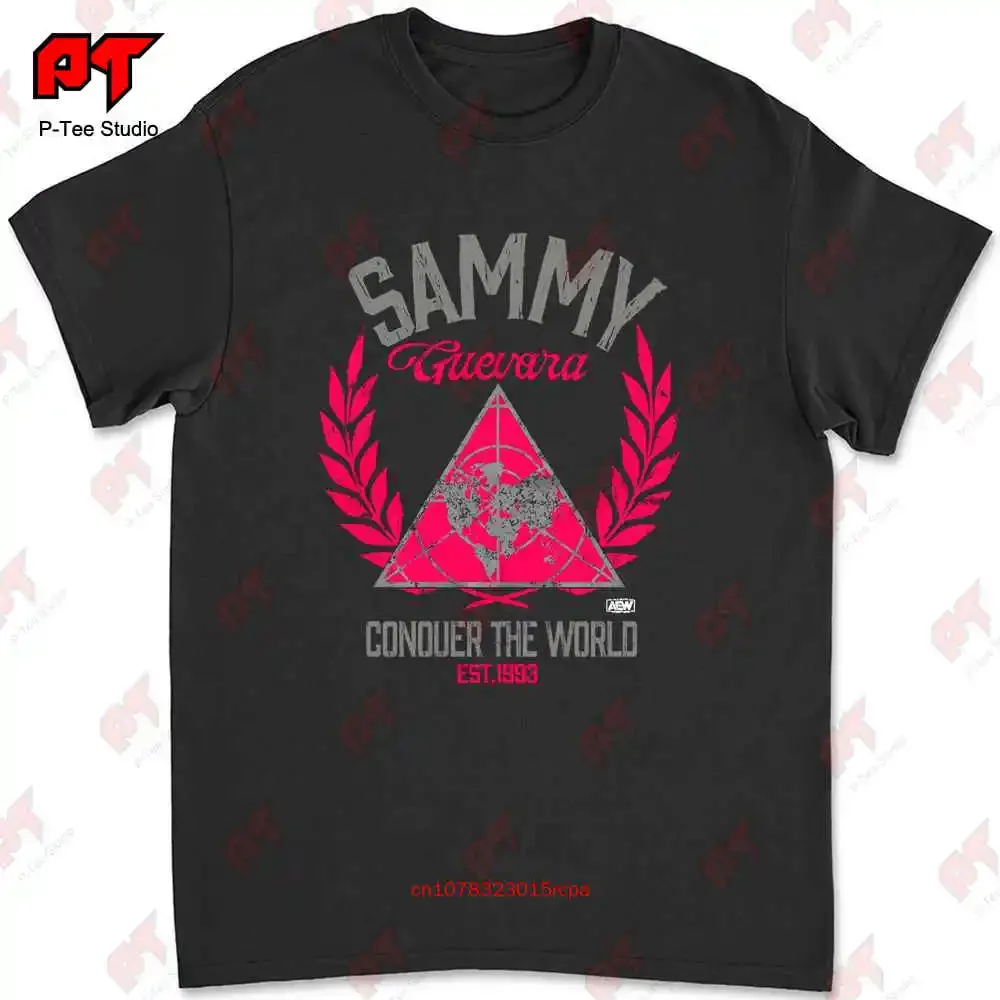 Aew-All Elite Wrestling Sammy Guevara Conquer The World T-shirt 08XT