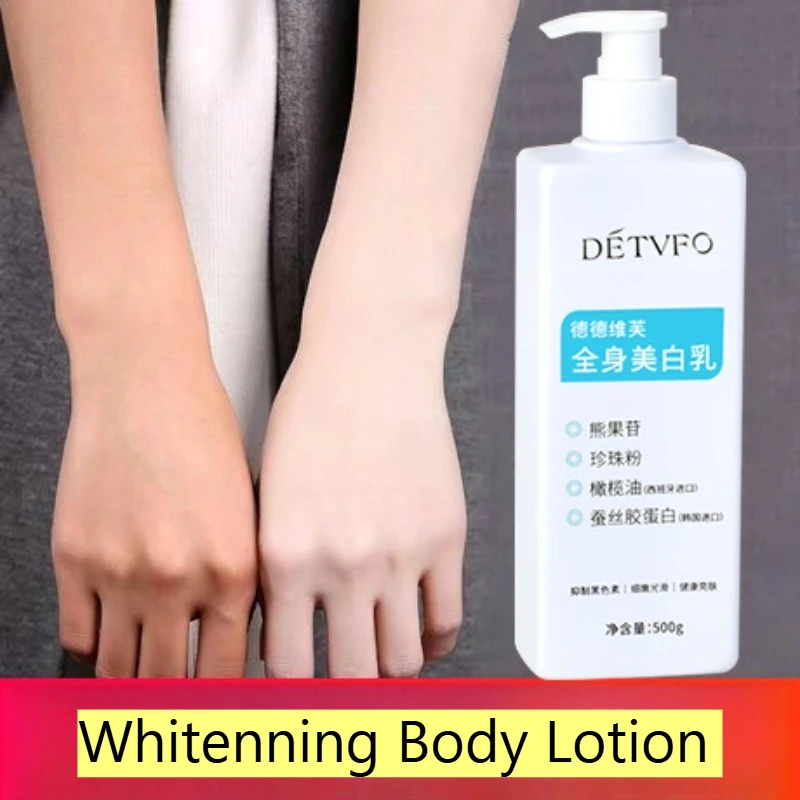 500g Whitenning Body Lotion Large Capacity, High Moisture Face & Body Cream, Lightweight Hydrating Body Butter, Instant Glow