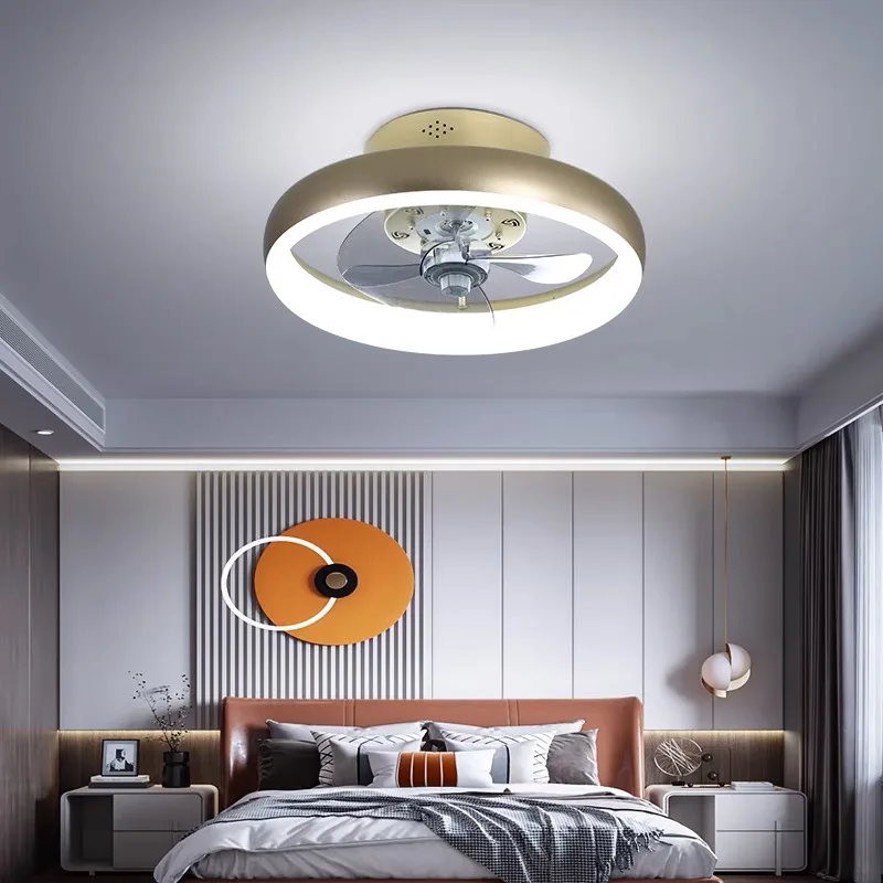 Modern LED Ceiling Fan with Remote Control - Intelligent Adjustable Wind Speed And Dimmable Light for Living Room And Bedroom