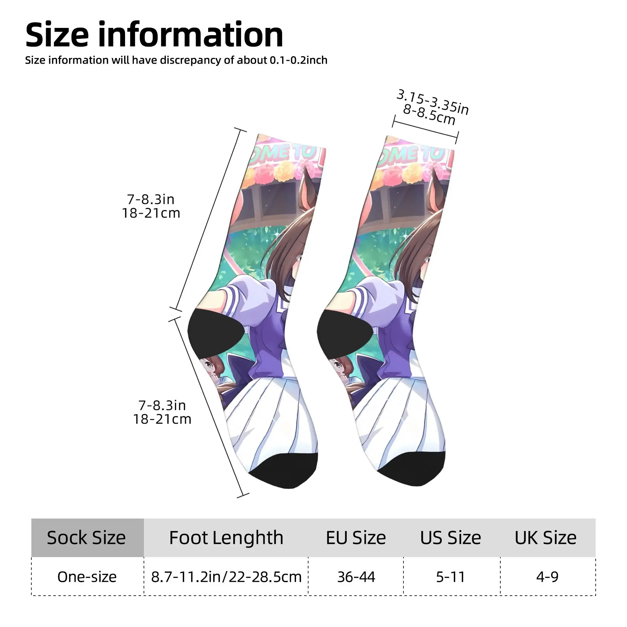 Uma Musume Pretty Derby Anime Socks  Novelty Stockings Winter Non Slip Women Men Socks Breathable Graphic Running Sports Socks