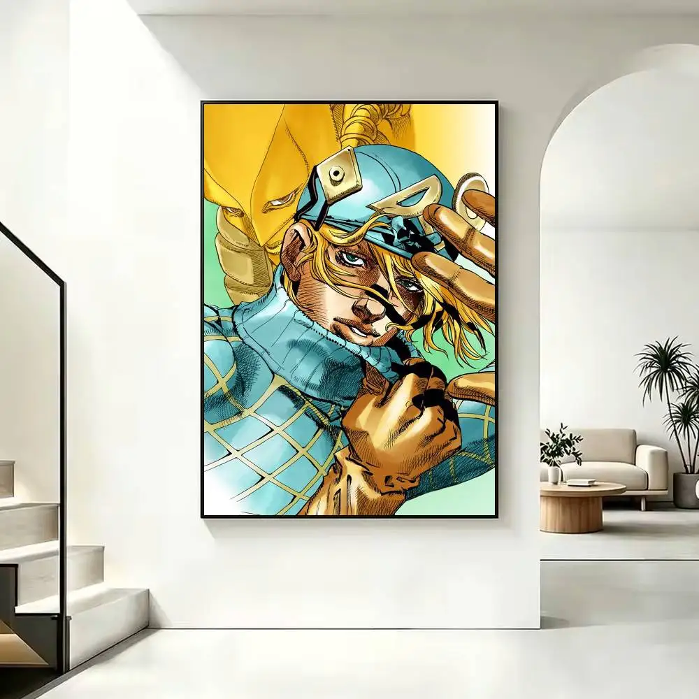 Anime Jojo's Bizarre Adventure Poster High Quality Dorm Living Room Aesthetic Wall Decoration Painting Stickers Gift