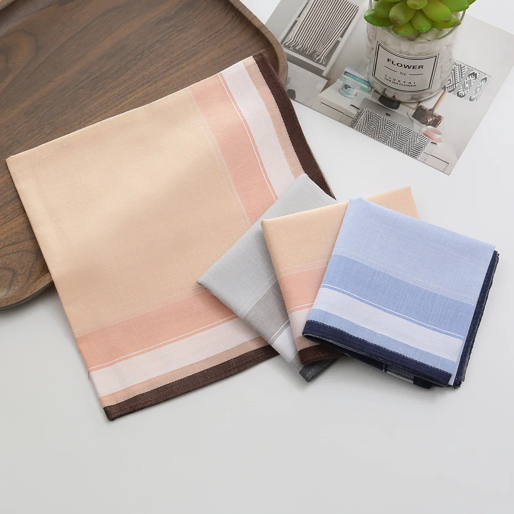 3/6Pcs Handkerchief Pure Cotton Wipe Sweat Small Square Towel Antique Old-fashioned Classic Nostalgic Sweat Absorption 40cm