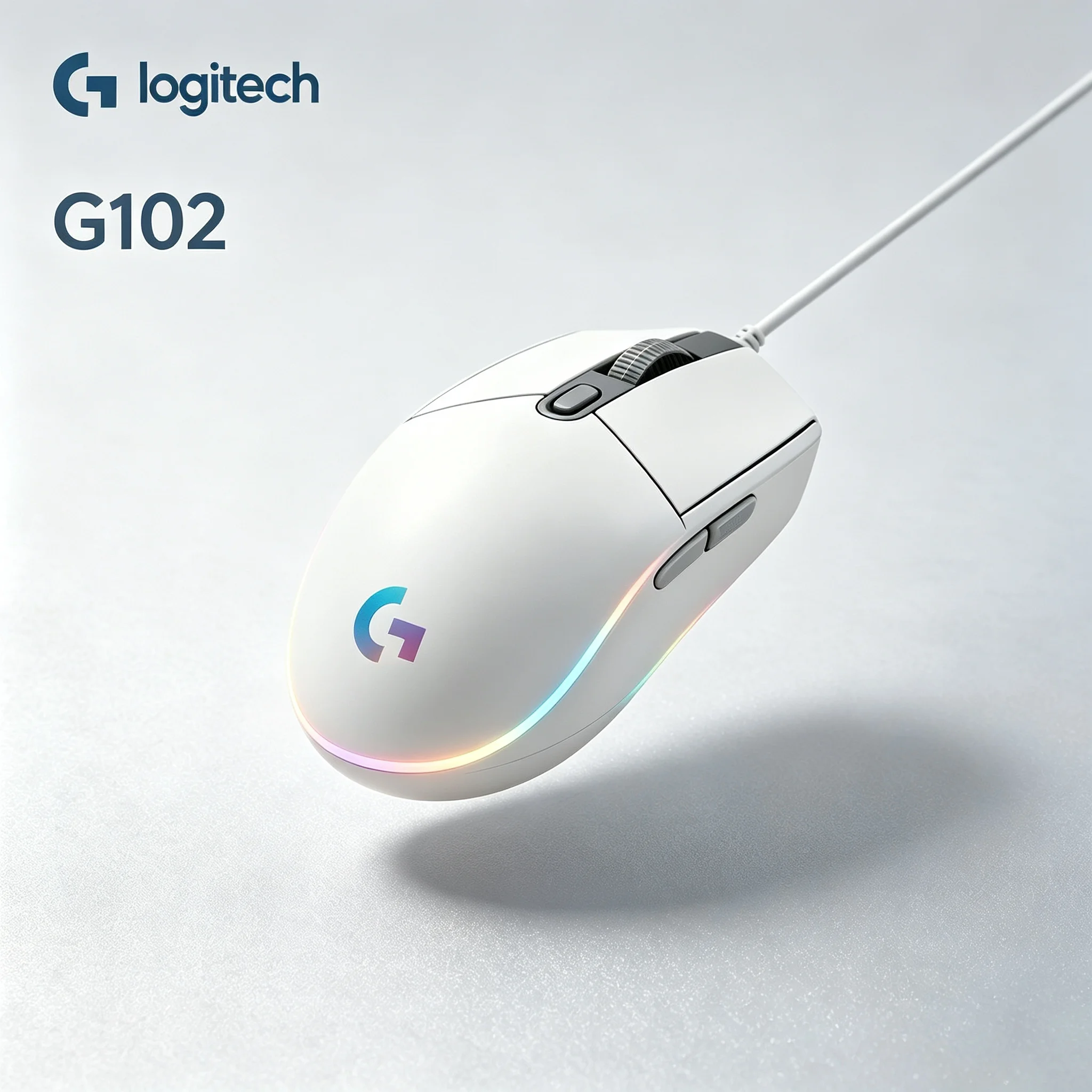 Entry‑Level Esports Logitech G102 Gaming Mouse USB Wired 8000DPI Sensor Comfort Hand Grip Mice For Beginner Game Lovers