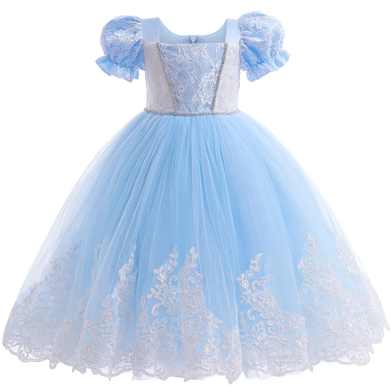 Wedding Dress Party Flower Dress Evening Costume Princess Cosplay Dress For Baby Girls Ball Gown Cinderella Luxury Clothes