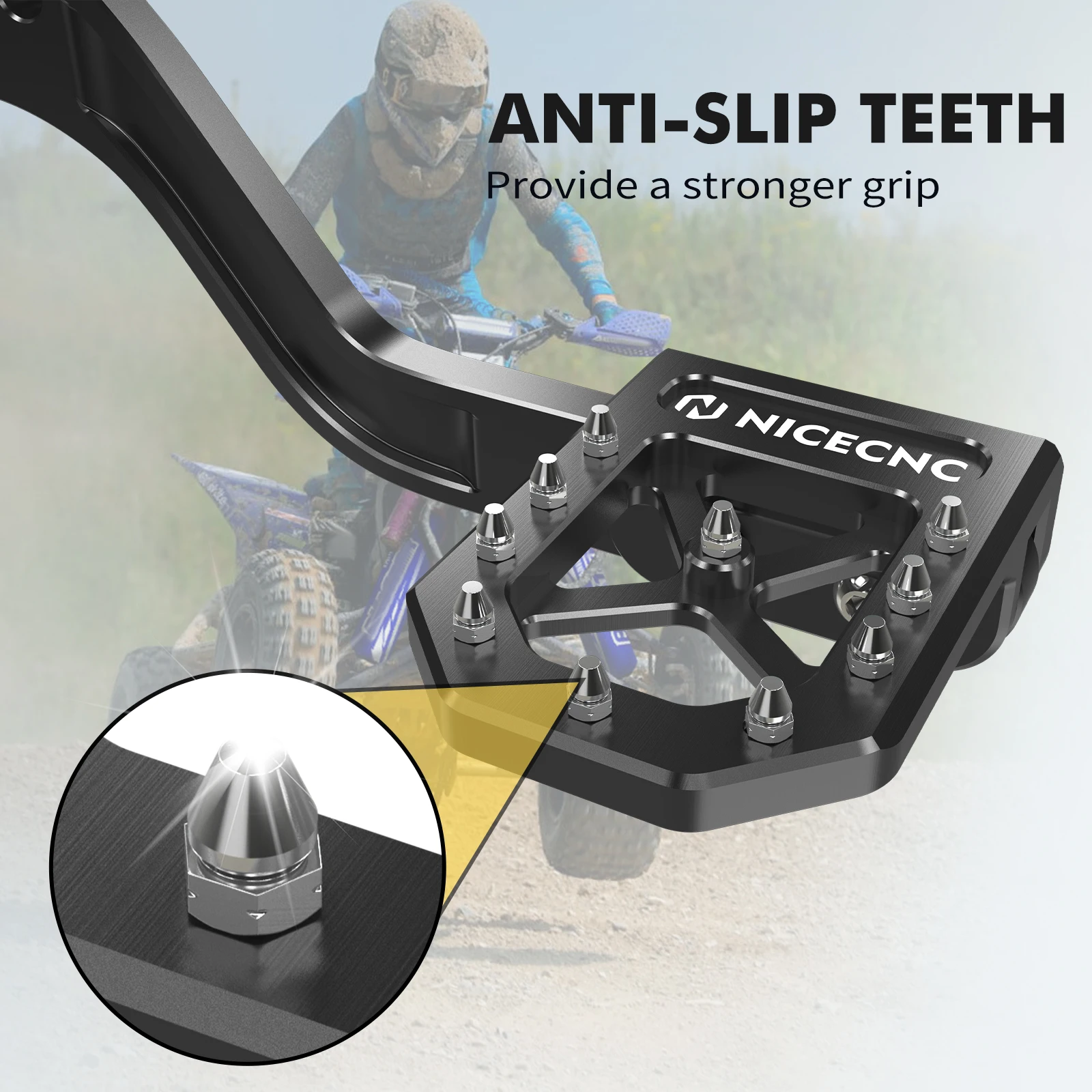 Dźwignia pedału hamulca tylnego NICECNC do Yamaha YFZ450 2017 YFZ450R 2009-2022 YFZ450X YFZ450RSE Special Edition, wykonana z aluminium, obrabiana CNC