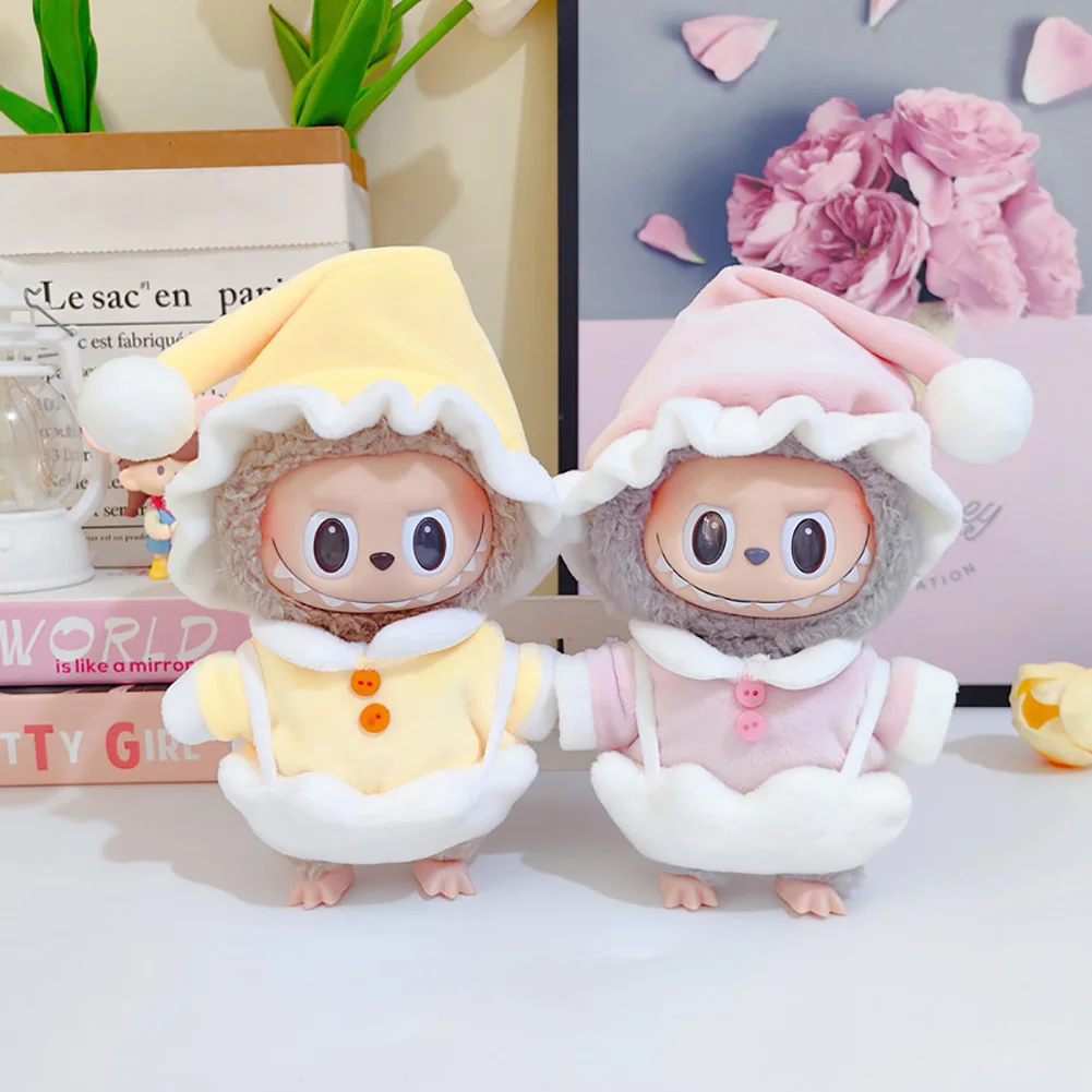 

17cm Labubu Pajamas Nightclothes for Plush Dolls Cozy Outfit for Labubu Idol V1 V2 Clothes Set