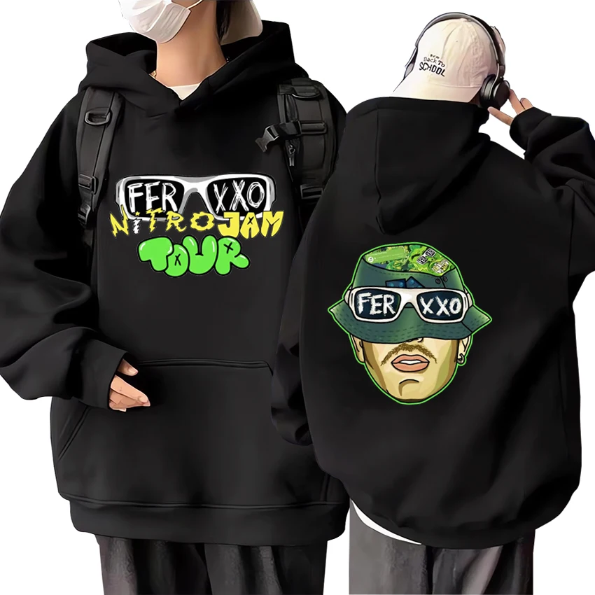 

Feid Ferxxo Tour Hooded Sweatshirt 2024 Men Women Vintage hip hop Hoodie streetwear oversized Fleece Long sleeve Unisex Hoodies